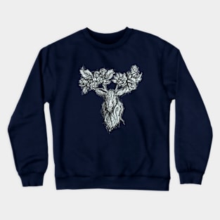 Forest Moose (White) Crewneck Sweatshirt